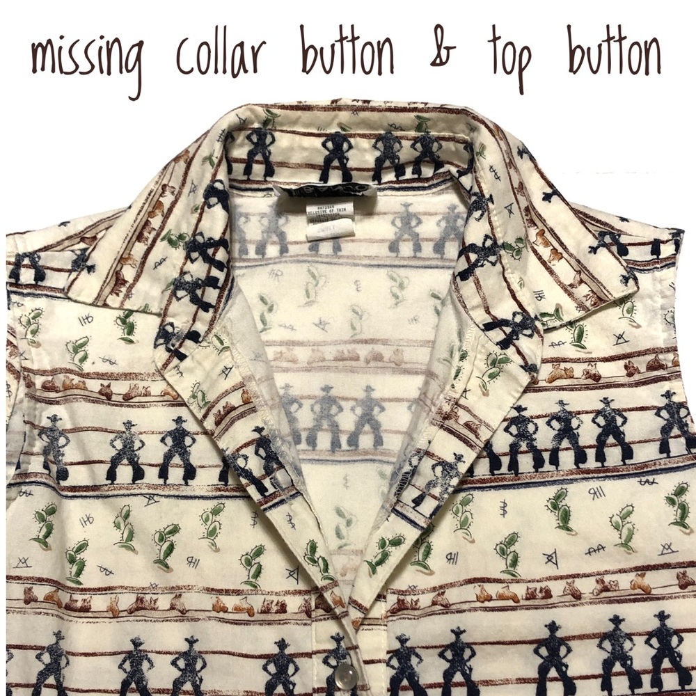 Vintage Cactus & Cowboy Shirt - Picture 4 of 8